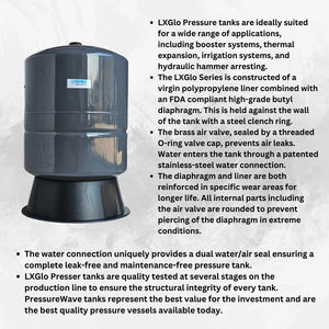 LAXMO 60L Water Surge Tank Nouveau système d'alimentation en eau tampon pour usines de fabrication Restaurants Garantie 1 an Réservoir sous pression 60L - Product Image 4