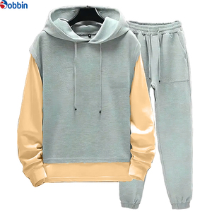Trajes Deportivos para Hombre, Sudadera con Capucha de Bloques de Color, Manga Larga, Ropa Casual de Otoño con Cierre de Cordón y Bolsillos Laterales - Product Image 6