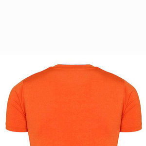 เสื้อยืดแขนสั้นสีส้มสำหรับผู้ชาย ทรงปกติ ผ้าฝ้ายเจอร์ซีย์ 100% คอกลม พิมพ์ลายลำลอง สีพื้น กำลังเป็นที่นิยม - Product Image 5