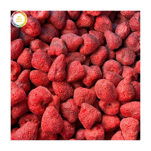 Fraises entières lyophilisées naturelles, collation sucrée aux fruits, emballage en vrac, 100% fraises d'origine Vietnamienne, friandises croustillantes - Product Image 1