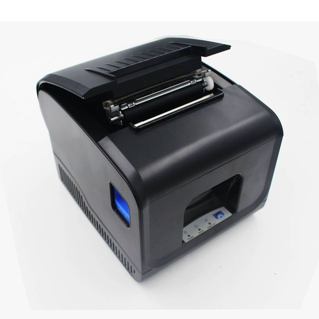 BRIGHTEK Desktop POS 80mm Thermal Receipt Printer Auto Cutter USB+Serial+LAN Interface 220mm/sec Print Speed 1D/2D Barcode