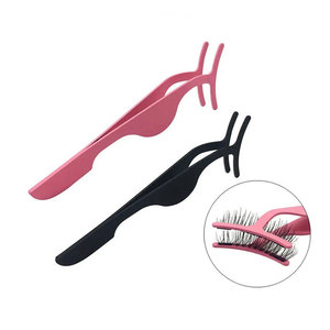Pinzas para Extensión de Pestañas con Agarre Suave, Acero Inoxidable Antiestático, Punta Puntiaguda, Aplicador de Pestañas, Herramienta de Belleza de Precisión Profesional - Product Image 1