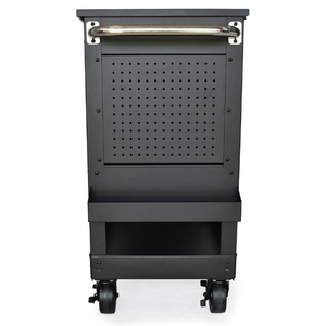 Matte Black Powder Coated Steel 4 Drawer Utility <b>Cart</b> Family keywords: for Garage Workshop Storage Use - Product Image 2