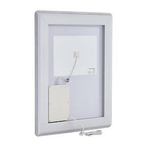 Specchio LED da Bagno Rettangolare 28x36 Pollici Antiappannamento con Memoria e Retroilluminazione a Motivo a Gradini - Product Image 2