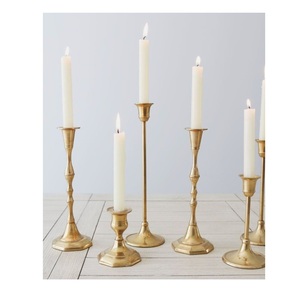 Classic <b>Brass</b> Candle <b>Holder</b> for Table Centerpiece Living Room Home Decoration and Everyday Elegant Display - Product Image 5