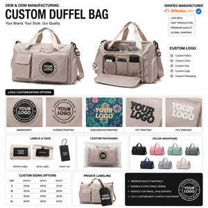 Custom Logo Expandable Organizer Sports Gym Sport <b>Duffel</b> <b>Bag</b> <b>Duffel</b> <b>Bag</b> Lightweight Portable Polyester Travel <b>Duffel</b> <b>Bag</b> - Product Image 4