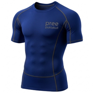 Custom <b>Men's</b> Short Sleeve <b>Compression</b> <b>Shirt</b> Quick Dry Breathable Stretch Athletic Training Rash Guard High Elastic Durable - Product Image 2