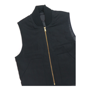 New Arrival <b>Men's</b> <b>Black</b> V-neck Button Stand Collar <b>Vest</b> Breathable Windproof Casual Spring Outer Wear Polyester Wadding Pockets - Product Image 6