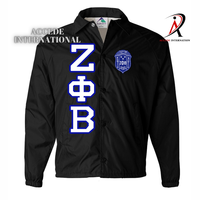 Blouson Bomber matelassé en satin pour femme Zeta Phi Beta avec lettres en sergé à paillettes, coupe-vent ZPB