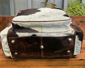 Large Capacity Women's Fashion Hand Tooled <b>Leather</b> Diaper Backpack Wholesale Genuine Cowhide Multi-Functional Travel Backpacks - Product Image 5