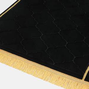 Alfombra de Oración Portátil de Alta Calidad, Alfombra de Oración Musulmana Islámica Gruesa y Plegable de Color Negro, Alfombras de Oración para Hajj, Umrah y Ramadán - Product Image 3