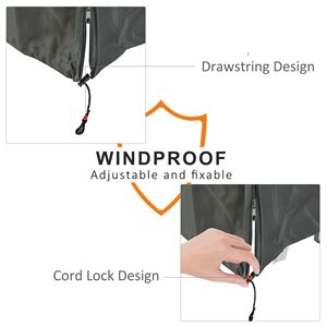 Copertura per Sedia a Dondolo da Giardino/Patio Anti-UV per Tutte le Stagioni, Impermeabile e Resistente allo Sbiadimento, 2.05m x 1.22m Tessuto Oxford con Rivestimento in PVC per Mobili - Product Image 5