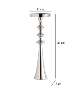Silver Metal <b>Candle</b> Holder Taper <b>Candle</b> Stand for Wedding Dinning Party and Home Decoration Available In <b>Bulk</b> Quantity - Product Image 2