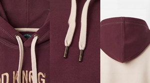 Sudadera con Capucha Personalizada de Dos Tonos, Algodón y Felpa, Estilo Urbano, Gruesa, Impresión Digital, 350g, Invierno, Casual para Hombre - Product Image 3