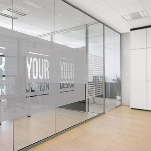 Autocollant de fenêtre en film PVC givré imprimé avec logo personnalisé, auto-adhésif ou à adhérence statique, pour bureau, maison et hôtel - Product Image 2