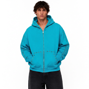 Sudadera con Capucha Personalizada para Hombre con Pedrería, Algodón Grueso, Estilo Urbano, Fabricante de Ropa con Marca Privada OEM ODM - Product Image 6