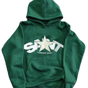 Pull à capuche imprimé personnalisé pour hommes vintage/Style fermeture éclair en tissu respirant et confortable polaire de coton/polyester - Product Image 1