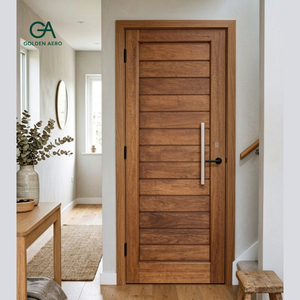 Puerta Interior Moderna de Madera Sólida GA-14S con Panel Horizontal para Viviendas Residenciales, Tamaño Personalizado - Product Image 2