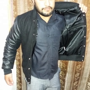 MEN WOMEN SPORTS BASEBALL VARSITY <b>JACKET</b>, COLLEGE WOOL and REAL <b>LEATHER</b> VARSITY <b>JACKET</b> - Product Image 3
