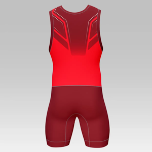 Ensemble short et débardeur pour homme, couleur rouge, blocs de couleurs, spandex, polyester, tissu respirant, vêtements de loisirs, taille adulte - Product Image 1