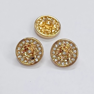 Botones con diseño de flores, Botones de costura acrílicos de aleación de Zinc - Product Image 2