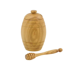 Pots à miel en bois écologiques faits à la main au Vietnam avec couvercles et cuillères à miel pour la décoration de la cuisine à la maison - Product Image 1