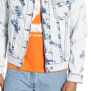 แจ็คเก็ตยีนส์ผู้ชาย แฟชั่นฤดูใบไม้ร่วง เท่ห์ ทันสมัย เสื้อแจ็คเก็ตยีนส์ลำลองสำหรับผู้ชาย เสื้อคลุมกันหนาว บริการ OEM รับผลิตตามแบบ - Product Image 5