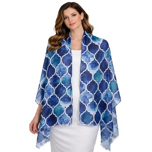 Bufanda de Lujo para Mujer, Mezcla de Seda y Modal, Estampado Digital, Suave y Ligera, Elegante, Chal de Moda, Accesorios con Estilo - Product Image 1