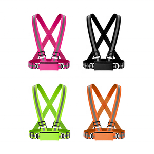 Ceinture réfléchissante haute visibilité avec poche pour téléphone, pour la course nocturne et le cyclisme, équipement de sécurité, bande élastique réglable - Product Image 5