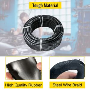 Tubo Idraulico da 328 Piedi con 2 Treccia in Filo d'Acciaio ad Alta Resistenza, Diametro Interno 3/8 Pollici, Pressione Massima 5000 PSI, Tubi Idraulici in Gomma - Product Image 4