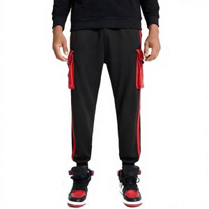 Pantalons cargo pour hommes, en coton molletonné, avec poche latérale, pantalons de jogging, logo personnalisé, OEM ODM - Product Image 1