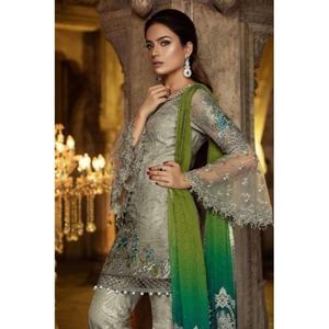 Última colección de 2021, vestidos de novia paquistaníes, ropa de fiesta bordada india, trajes modernos de algodón y seda, modelo elegante Salwar - Product Image 3
