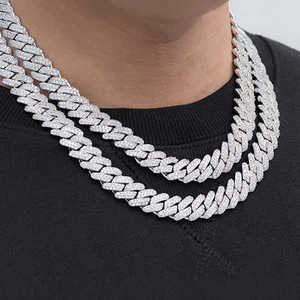 Premium Cuban Link Necklace for Men with Lab Grown Diamond Style Brilliant Hip Hop Fashion Jewelry for Modern Streetwear Looks - Product Image 4