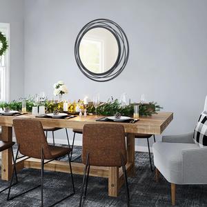 Miroir décoratif mural en fer spirale minimaliste de luxe pour salon, décoration d'hôtel - Product Image 4