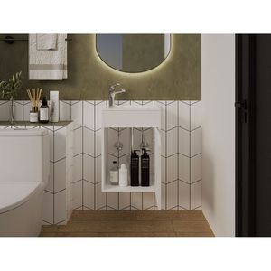 Mobile Bagno Hudson Bianco con Lavabo, Prodotto di Qualità Premium nella Categoria Mobili Bagno - Product Image 2