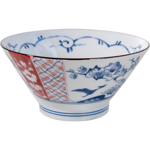 ชามพอร์ซเลน Awasaka เป็นมิตรกับสิ่งแวดล้อม เคลือบสีขาวน้ำเงิน ลายญี่ปุ่นดั้งเดิม ใช้กับเครื่องล้างจานได้ เหมาะสำหรับใช้ในชีวิตประจำวัน ภาชนะบนโต๊ะอาหารสำหรับใช้ในบ้าน - Product Image 1