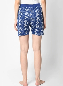 Shorts de Playa Azules Estampados para Mujer con Cordón en la Cintura, Secado Rápido, Tejido de Poliéster, Corte Casual - Product Image 3