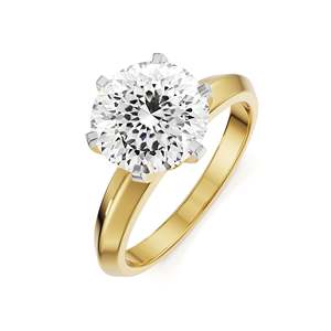Brilliant Moissanite <b>Ring</b> <b>Silver</b> Gold Rose Gold Finish Sleek <b>Solitaire</b> Design for Women Luxury Bridal Wedding Anniversary - Product Image 3