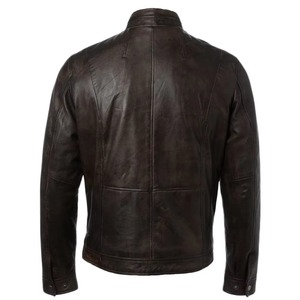 Manufacturer Embroidery Street Wear <b>Leather</b> <b>Jacket</b> Custom Genuine <b>Leather</b> <b>Jackets</b> for Winter <b>Men</b> Waterproof Breathable - Product Image 2