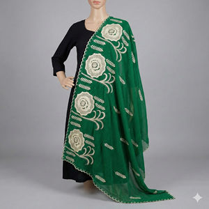 Lot de 12 Nouveaux Châles Musulmans Ethniques en Mousseline Africaine Durables, Brodés de Strass, Respirants, Grande Taille pour Usage Quotidien - Product Image 1