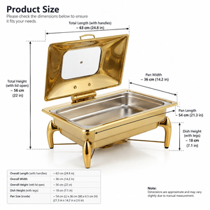 Calentador de Alimentos Colgante de Lujo Dorado con Tapa de Cúpula Martillada y Base de Rejilla de Diamantes, Diseño de Arco Curvo Superior - Product Image 5