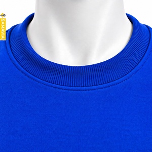 SAMAVIA Men's Royal <b>Blue</b> Crewneck Sweats Shirt Pullover <b>Long</b> <b>Sleeve</b> Casual Fleece <b>Top</b> Ribbed Cuff Hem Warm Apparel - Product Image 5
