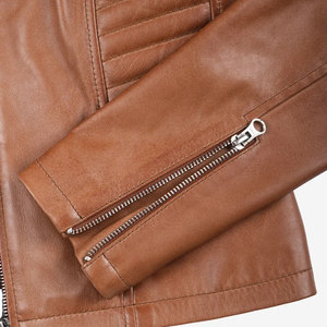 Luxury Cropped Leather Motorcycle <b>Jackets</b> for Women Comfortable & Stylish Plus Size Coats <b>Zipper</b> <b>Jackets</b> For Ladies - Product Image 5
