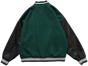 Chaqueta Bomber Varsity para Hombre, Tejida, con Logotipo del Equipo Personalizado Bordado, Cierre de Botones a Presión, Cuello, Puños y Cintura Acanalados - Product Image 2