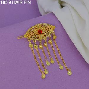 Épingle à cheveux de luxe en alliage plaqué or MIJ pour femmes, vente en gros, épingle à cheveux géométrique plaquée or, accessoires pour cheveux féminins - Product Image 4