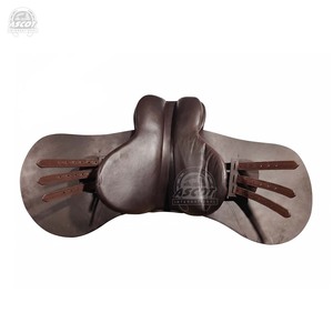 Nouvelle conception de selle Polo en cuir véritable, selle anglaise complète avec étriers en fer, sangle de selle, vente en gros - Product Image 6