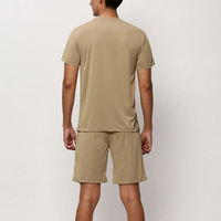 Conjunto de Shorts de Verano para Hombre OEM, Camiseta a Juego de Algodón Premium, Informal, Transpirable, a la Moda, con Logotipo Personalizado al por Mayor, Conjunto de Dos Piezas