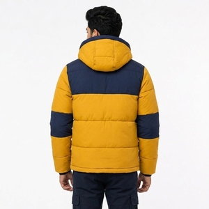 Chaqueta de Invierno para Hombre, Acolchada, Resistente al Agua, con Diseño Acolchado, Construcción Aislada, Cierre Frontal Completo, Puños Ajustables - Product Image 2