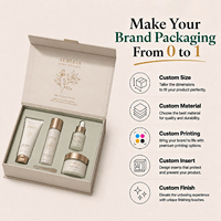 Coffret cadeau de soins de la peau personnalisé, boîte cadeau de luxe à fermeture magnétique, emballage cosmétique avec insert en EVA, fabricant de boîtes rigides en papier