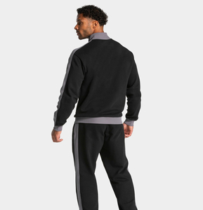 Custom Wholesale Men's Turtleneck Full Zip Cardigan Warm Soft 100% <b>Polyester</b> Button Zipper Sweat Shirt - Product Image 2